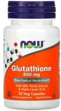 Загрузить изображение в средство просмотра галереи, NOW Foods, Glutathione, 500 mg, 30 Veg Capsules
